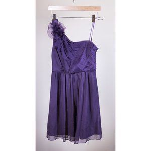 Max & Cleo One-Shoulder Purple Dress - Size 4